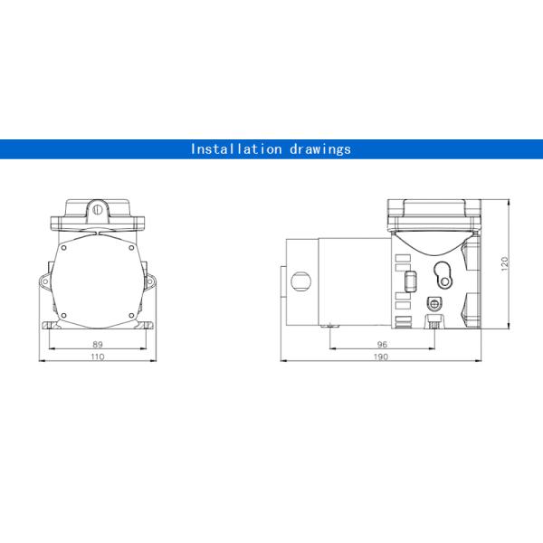 DC Brush Diaphragm Vacuum Pump 12V DC Vacuum Pump 35L/min 100W Oil Free Diaphragm Pump 3.6 bar Small Vacuum Pump