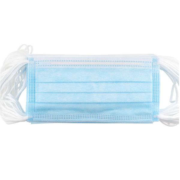 Medical Adult  Disposable Protective Face Mask 3 Ply Breathable With Ear Loops