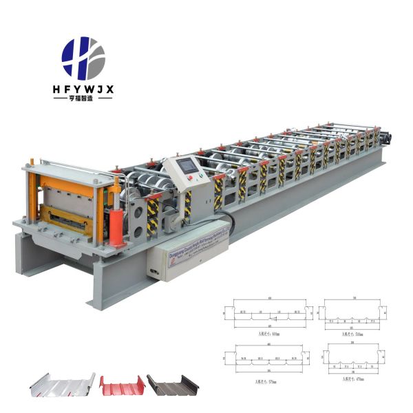 Heavy Duty 430 Standing Seam Metal Roof Machine 600mm Feeding Width 14 Row Molding