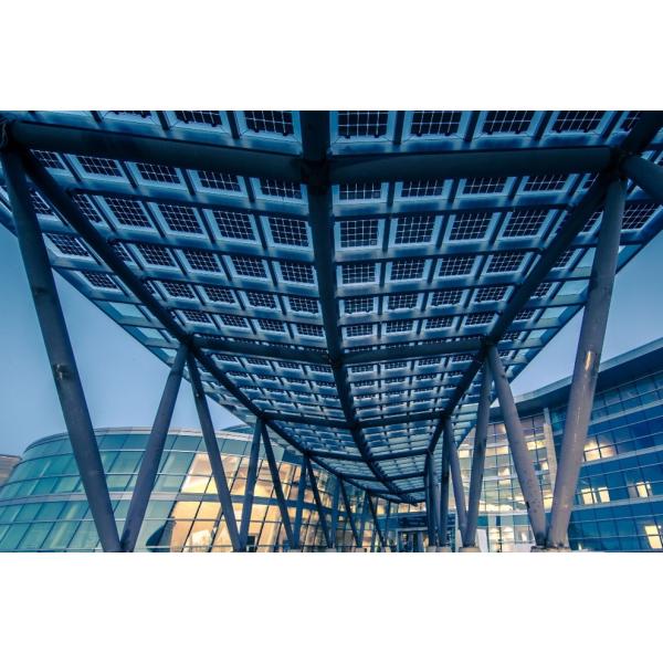 Clear Patterned Tempered Solar Panel Arc Photovoltaic Glass For BIPV Module Feature