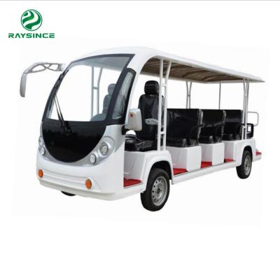 CE approved new energy 4 wheels electric shuttle bus 14 seats sightseeing car  for short tourist