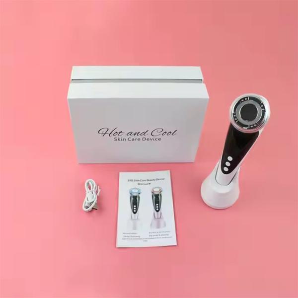 LED Microcurrent Face Lift Machine Hot Cold Red Light Photon Beauty Device Wrinkle Remover