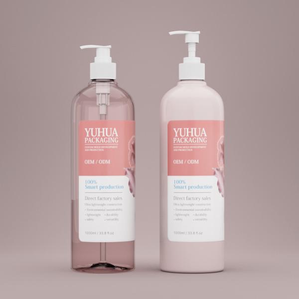 プラスチックローションボトル ホワイト 1000ml カスタム PET シャンプーとコンディショナー ボトル