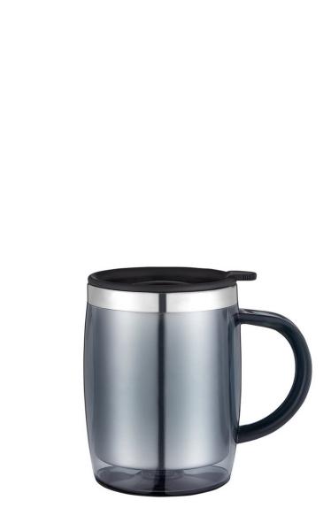 16OZ Desktop Stainless Steel Coffee Mug with Handle Bright Shiny Color