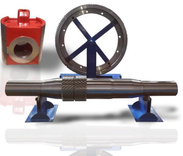 Weatherford MP-13 mud pump Bull Gear, MP-16 mud pump crankshaft, MP-5 power end, E1600 mud pump liner