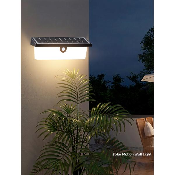 Waterproof Solar Wall Light Outdoor LED Motion Sensor Decor Lamp for Garden Wall Mount