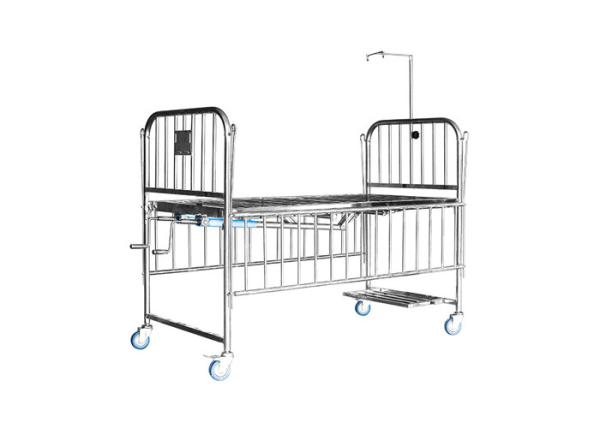 Stainless Steel Manual Children Hospital Bed Two Function Molibe