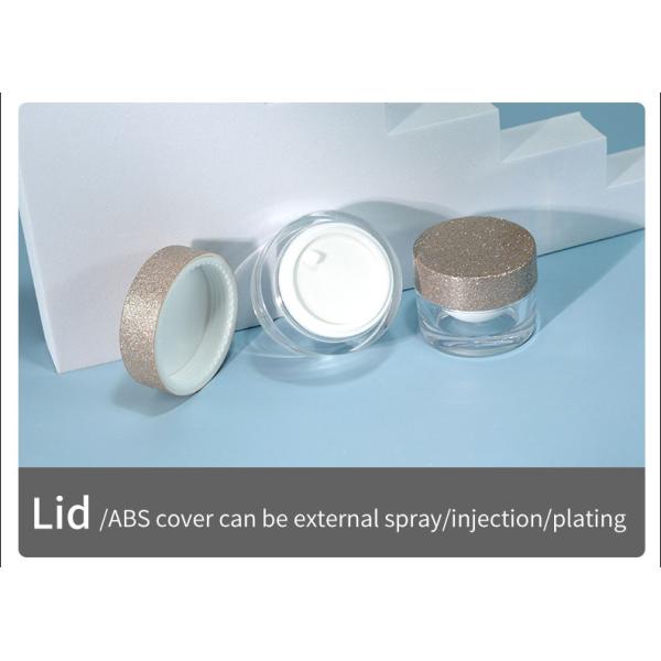 50g 15g 8g Crème en plastique acrylique clair avec couvercle pour emballage cosmétique
