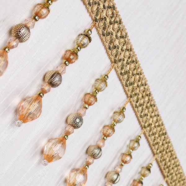 Handmade fashionable chain beads lace tassels fringes for curtain/sofa/pillow decoration