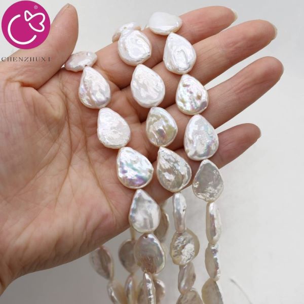 Wholesale Irregular Baroque Pearl Big Beads Water Drop White Peals Elegant Natural Freshwater Pearl Beads for Jewelry Making
