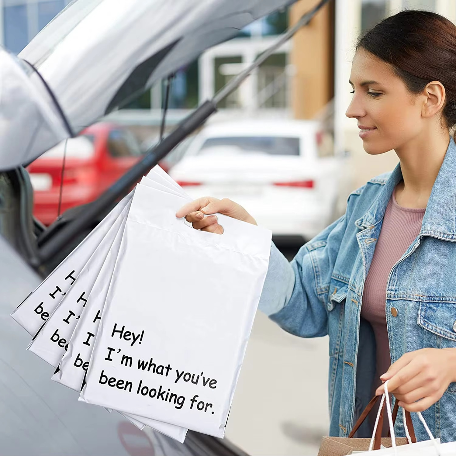 Custom Printed Eco Mailer Bag Plant Based Poly shipping Mailer Envelope Courier Package Bag Envelope Polymailer Bag For Clothes