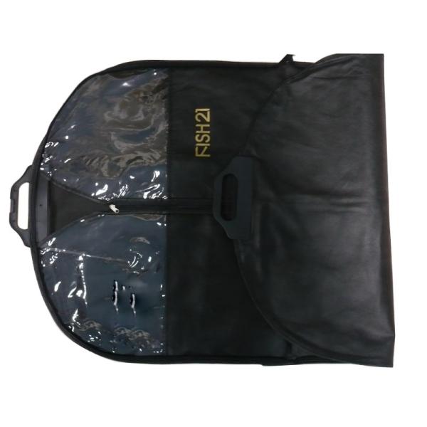 Fish21 75g Black Nonwoven Fabric Dress/ Suit Garment Bag With Black Zipper, Button Closure