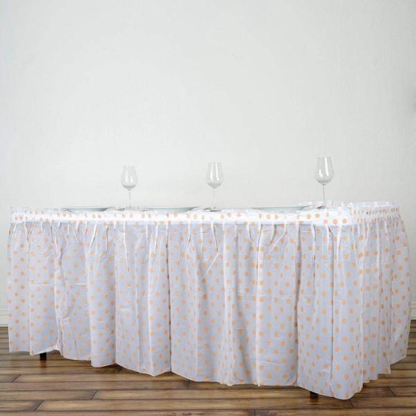 Disposable Plastic Table Skirt for Kitchen Dining Catering Wedding Birthday Party Event Supplies Decoration table Skirt