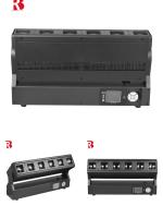 Chambres en aluminium 6 pièces 40w bar en mouvement lumière de boîte de nuit contrôleur de dj dmx512 lumière LED