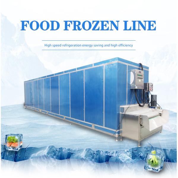 Customizable IQF Tunnel Freezer For Frozen Fries Production  1000kg/H