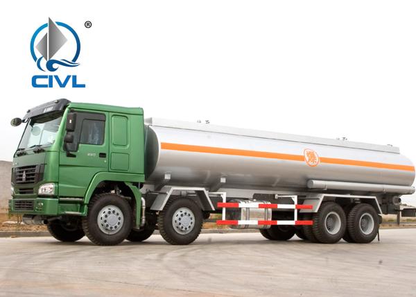 336HP Liquid Oil / Fuel Tank Truck Tanker Truck 8x4 Aluminium Alloy Tank 30000L Capacity