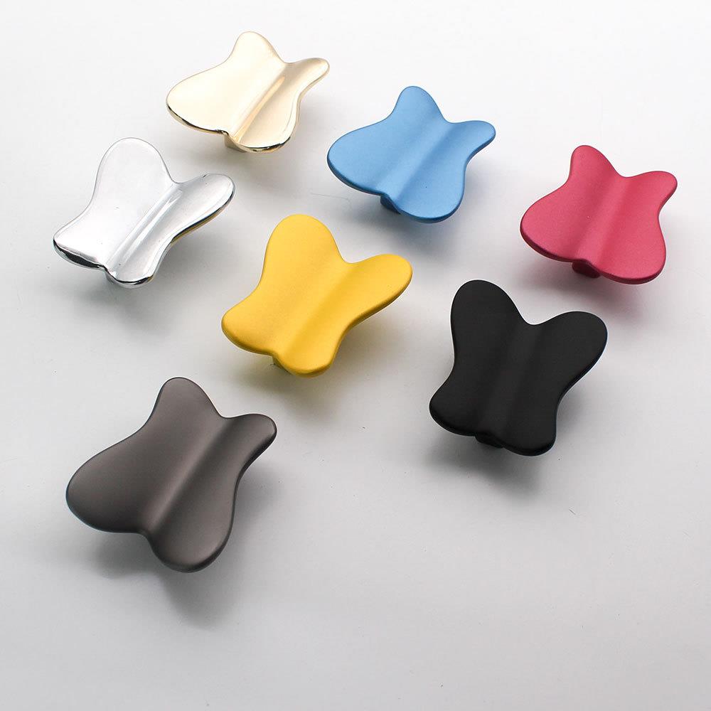 XINJUN Coloful butterfly Knobs Children Room Drawer Handles Knobs for Furniture
