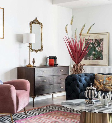 Red Giant Succulent Artificial Tropical Tree Potted Plant Indoor Home Decoration