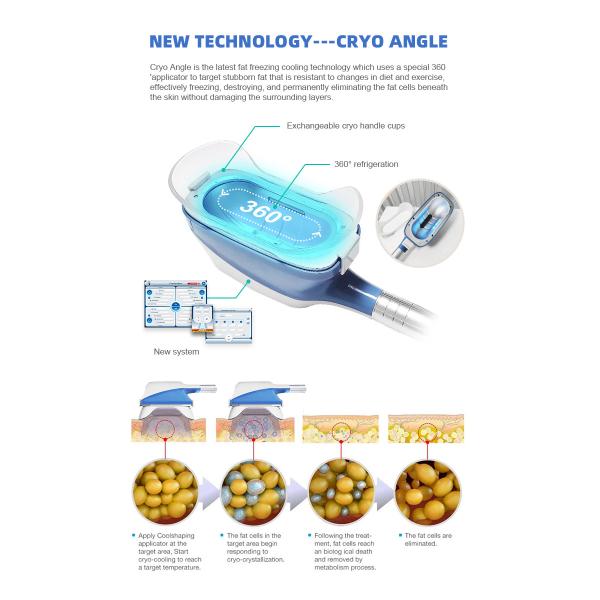 360 Cryolipolysis уменьшая прибор дренажа машины жирный замерзая лимфатический