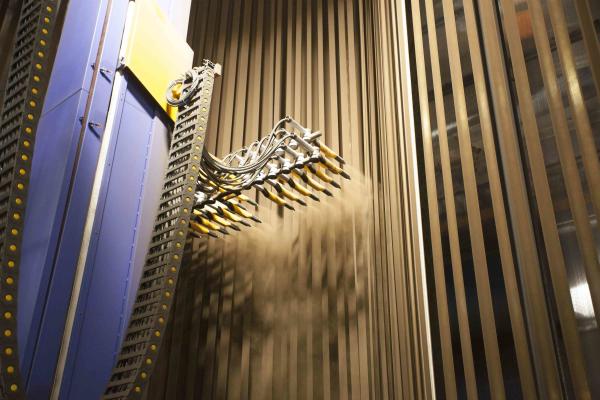 LPG Vertical Powder Coating Line Surface Treatment Equipment For Aluminium Alloy Profile