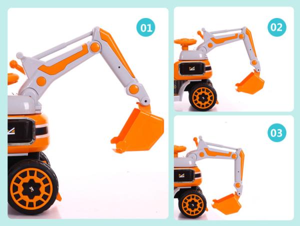 Plastic Electric Excavator Car Toys for Kids 2022 Year Gifts Age Range 2 to 4 Years