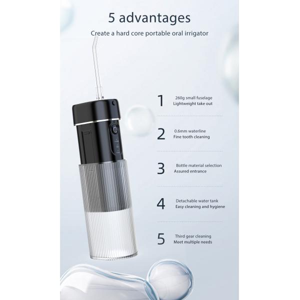Sleek Dental Travel Water Flosser Type C Charging Water Teeth Cleaner