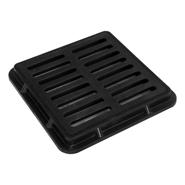EN124 A15 Grating Manhole Cover , SMC Square Sidewalk FRP Storm Grate Cover