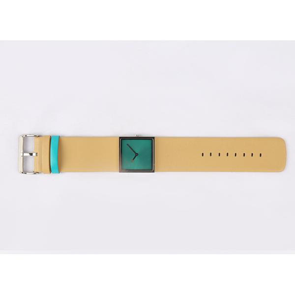 Square Stainless Steel Watches Leather Band For Ladies , Quartz Hand Watch