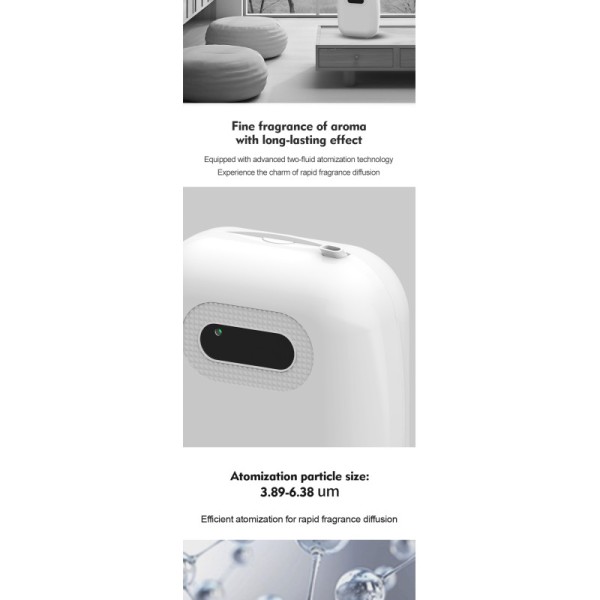 2.5W 5V Commercial Mini Fragrance Oil Diffuser 180ML Wall Mounted Electric Scent Diffuser Machine Smart Aroma Diffuser