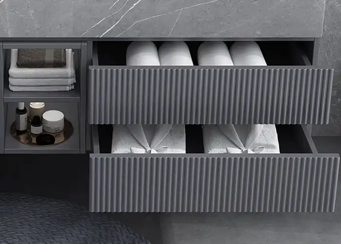 Modern Bathroom Vanity Sink Cabinet Solid Wood Furniture Double Cabinet