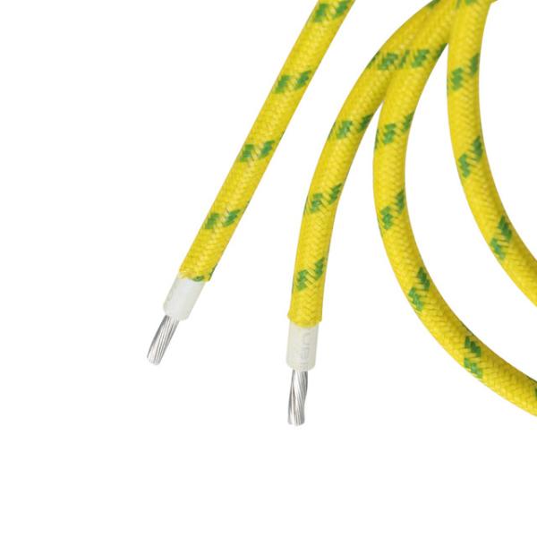 Fio trançado da lâmpada da fibra de vidro do aparelho eletrodoméstico, fio isolado trançado AWM3712
