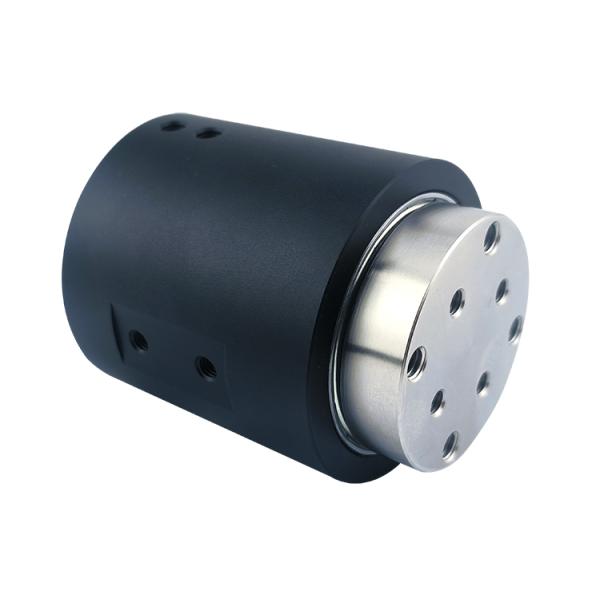 4-channel M5 connector gas rotating slip ring 6mm tube aluminum alloy housing