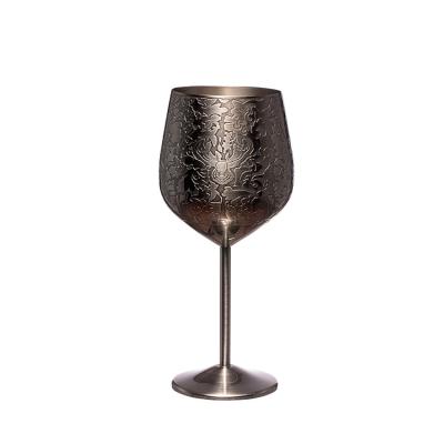 Vidros de vinho preto de aço inoxidável sólido de qualidade superior