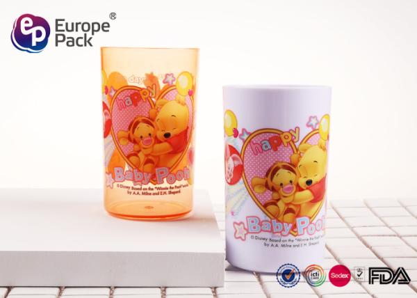 Eco Friendly Mini Childrens Plastic Cups Cartoon Kids Tumbler Cups