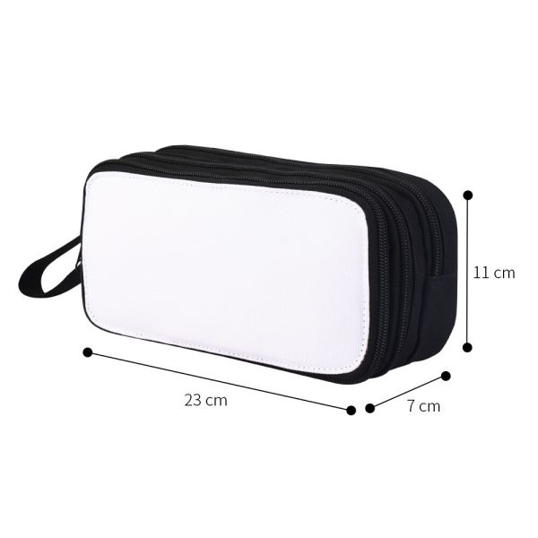 Customized Pencil Case With Zipper Durable Sublimation Blank Multifunctional Pencil Stationery Bag Gift