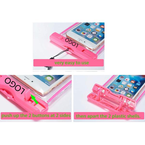 Colorful Waterproof Pouch For Swimming Pvc Waterproof Phone Dry Bag 6.5IN