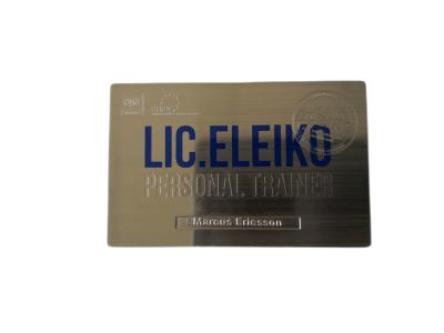 ODM Metal Membership Card Silver Brushed Metal Steel Cards Unique Laser Cut