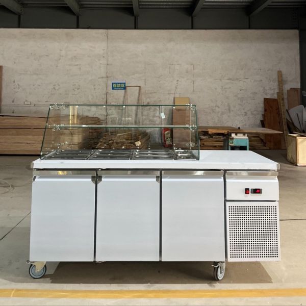 Custom Salad Preparation Fridge Sandwich Prep Counter 3 Doors