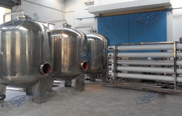 Máquina de uma só camada industrial do Ro 20T com os tanques de armazenamento de aço inoxidável da água