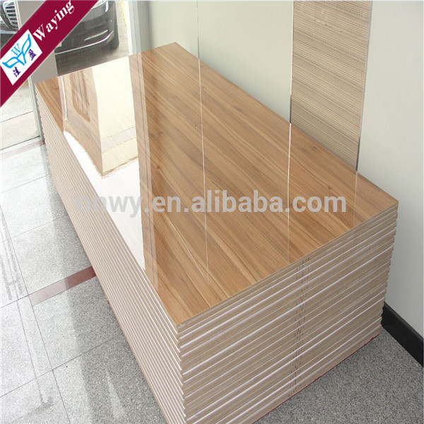 E0 Melamine High Gloss Uv Mdf Board 1220*2440mm For Decoration