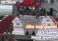 High Efficiency Silo Forming Machine For Slanted Metal Grain Silo Roof Panels With Pre Punched Holes