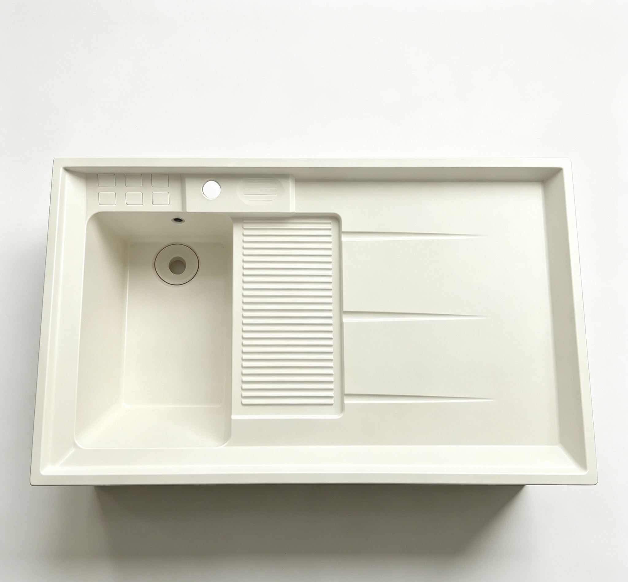 SMC One Piece Wash Basin Wall Mounted Laundry Wash Basin Non Toxic