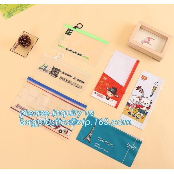have fashion sense bag,classic cosmetic bag,space utilization,Pvc Document Clear Plastic Snap Button File Bag bagease