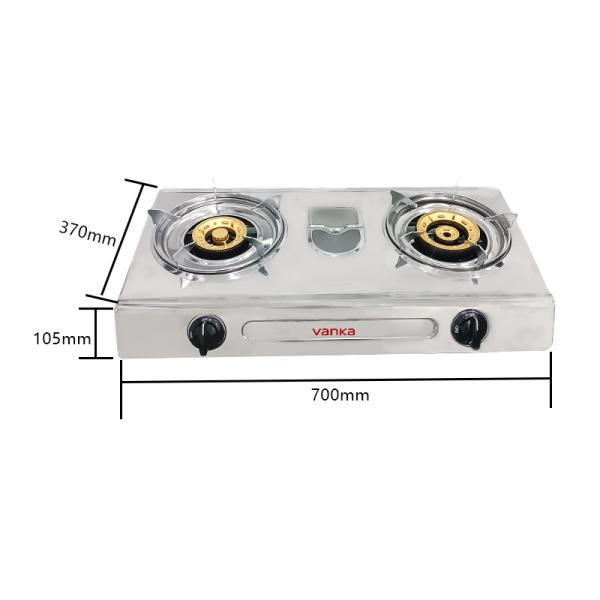 Double Burner Tabletop Gas Stove Industrial Cooker Commercial Use