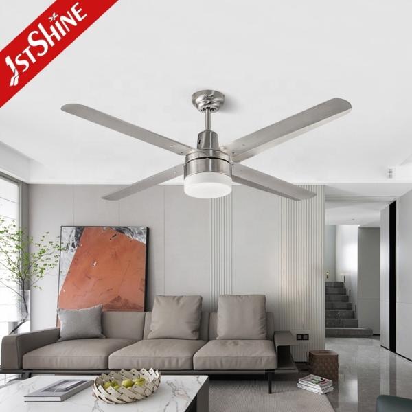 52 Brushed Nickel Iron Blades LED Ceiling Fan Light para Iluminação e Design de Circuitos