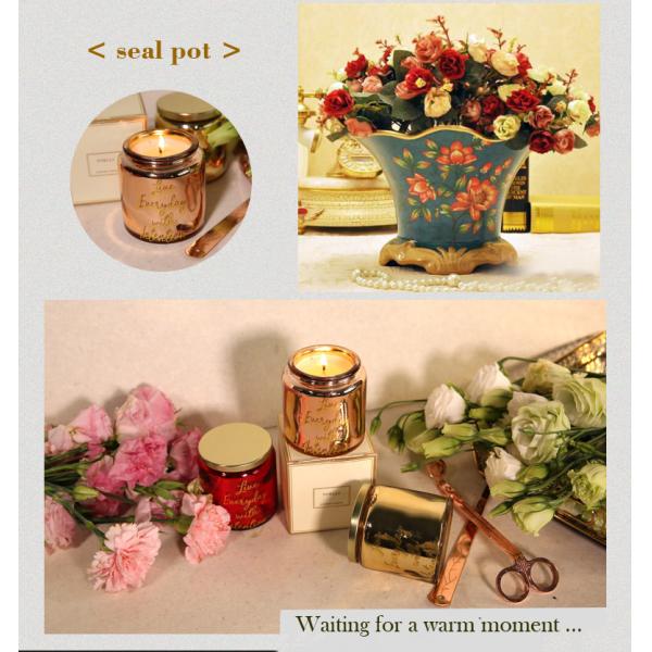 Luxury Wedding Scented Candle Glass Candle With Metal Lid