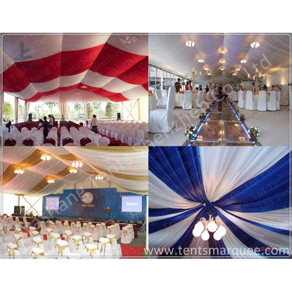 6M Span Commercial Rain Tents Outdoor Event Canopy With Luxury Decorations