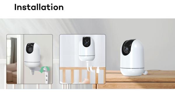4K 1080P Video 360 Degree Baby Monitor Sound Motion Alarm Indoor Home Baby Monitor
