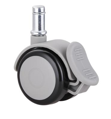 3 Inch M10 Threaded Stem Caster Wheels , TPR Locking Caster Wheels For Chair Kitchen