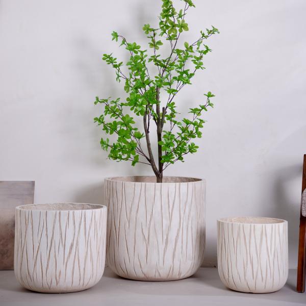 Home Decor Fiber Clay Pots Garden Plants Flowerpot Sets For Home Decor Flower Pots